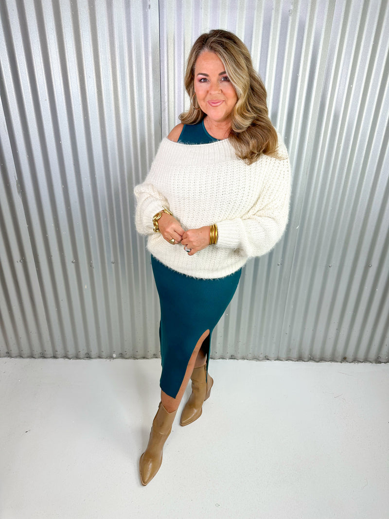 Candy Off Shoulder Sweater