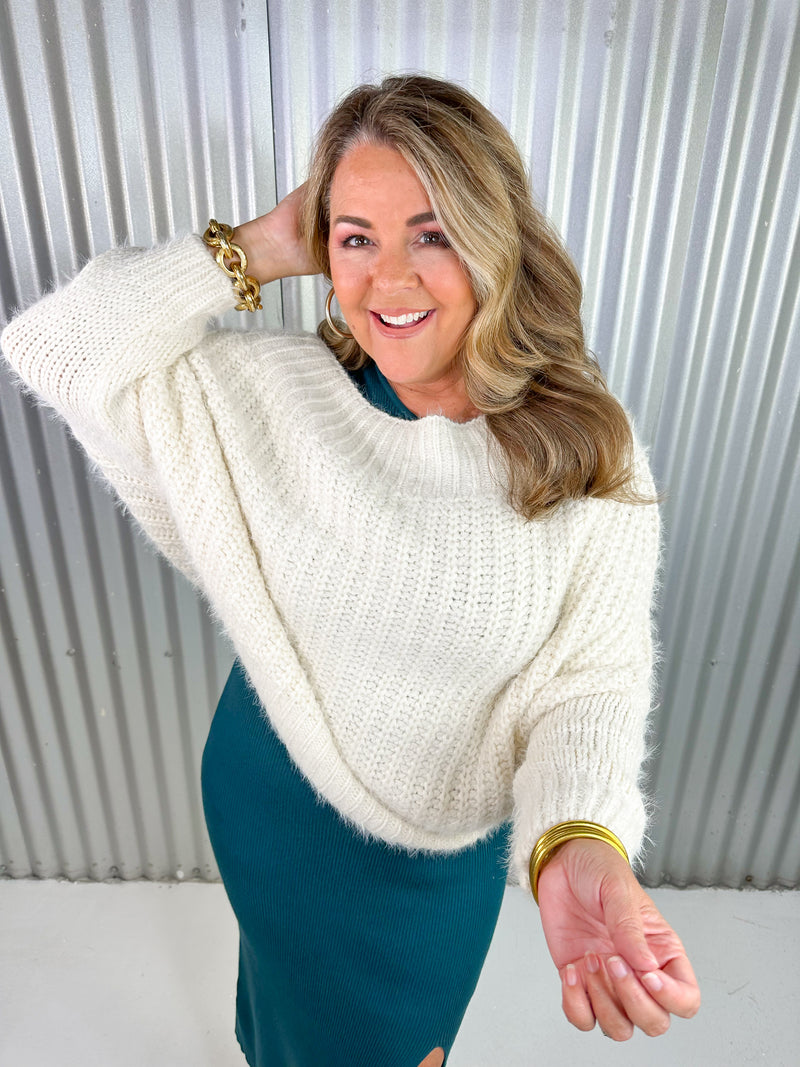 Candy Off Shoulder Sweater