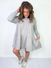 Karlie - Long Sleeve Tiered Dress