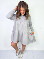 Karlie - Long Sleeve Tiered Dress