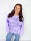 Queen of Sparkles - Lavender Tonal QOS Logo Sweatshirt