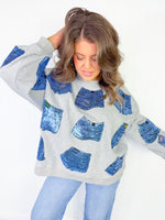 Queen of Sparkle - Queen of Denim Sweatshirt