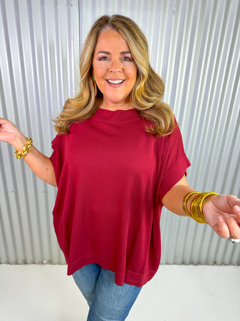 Lucy's Fall Top- Wine