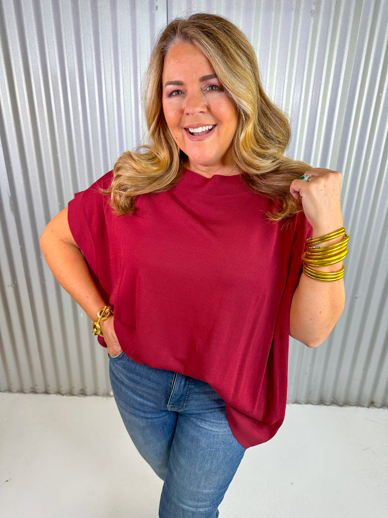 Lucy's Fall Top- Wine