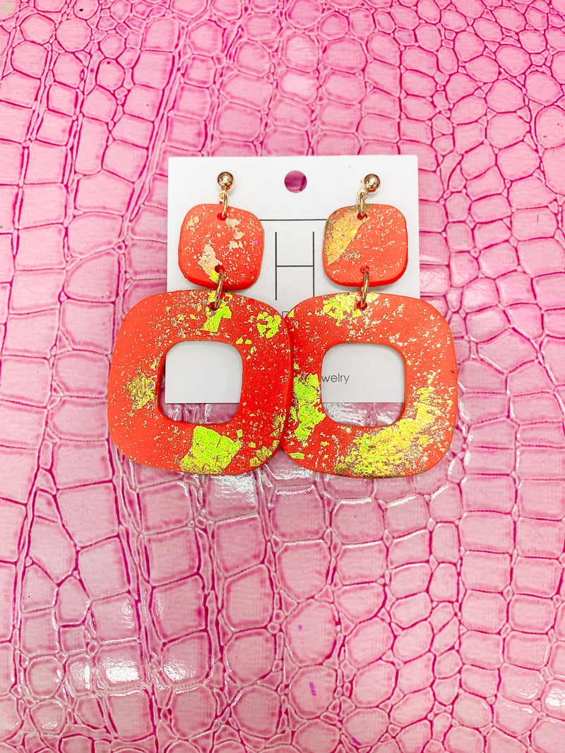Hart Designs Orange Explosion Earrings