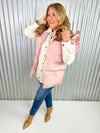 Feminine Fall Puffer Vest- Dusty Pink