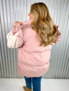 Feminine Fall Puffer Vest- Dusty Pink