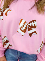 Footballs and Bows Pullover