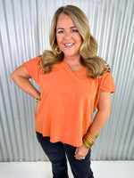 Tina Tiger Tee - Burnt Orange