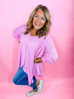 Popping Pink Waffle Knit Top