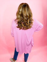 Popping Pink Waffle Knit Top