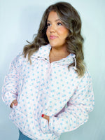 Bowtique Babe Quilted Puffer Pullover