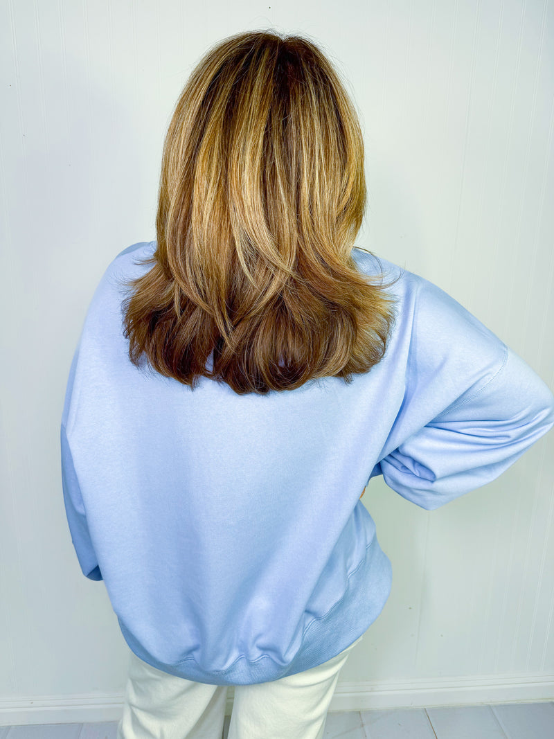 Blue Sugar Bow Sweatshirt