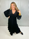 The Harley Velvet Dress- Black