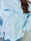 Lace & Bows Sweatshirt - Blue