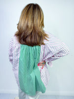 Sage and Stripes Button Down