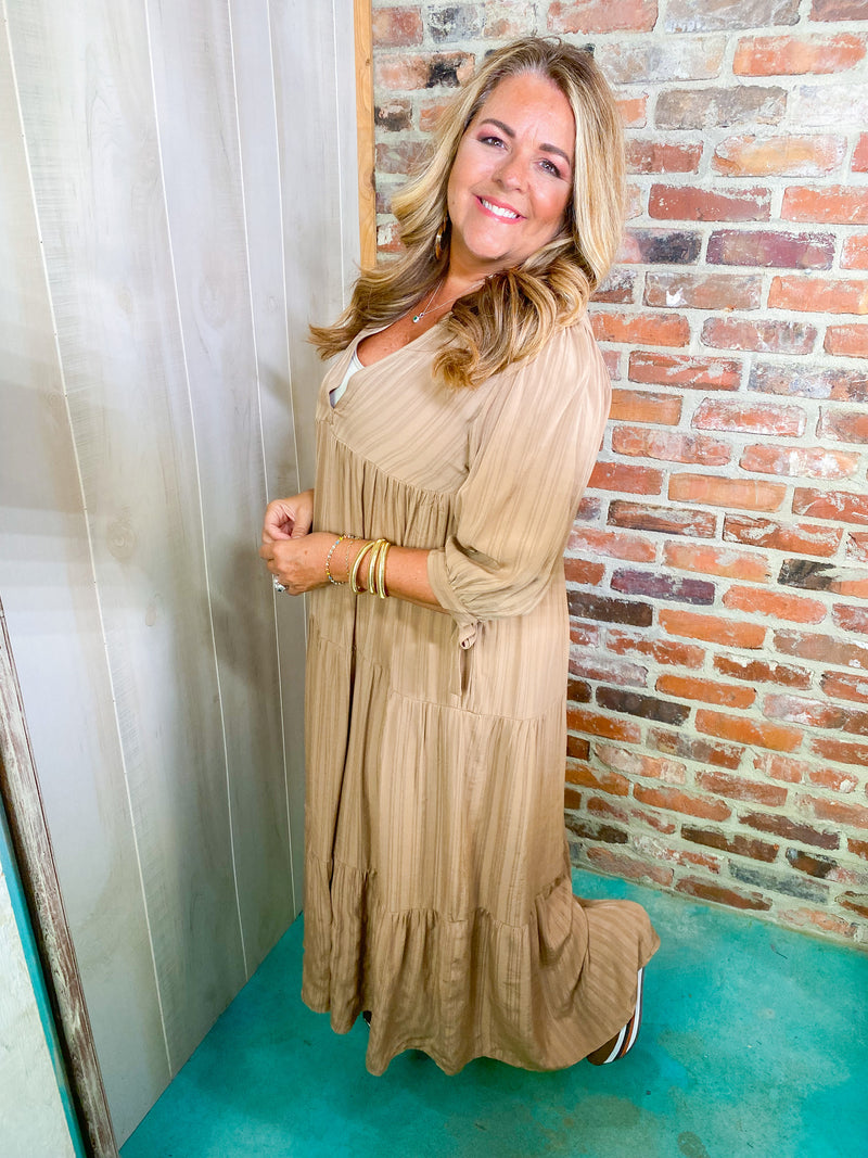 Sunday Stroll Maxi Dress- Mocha