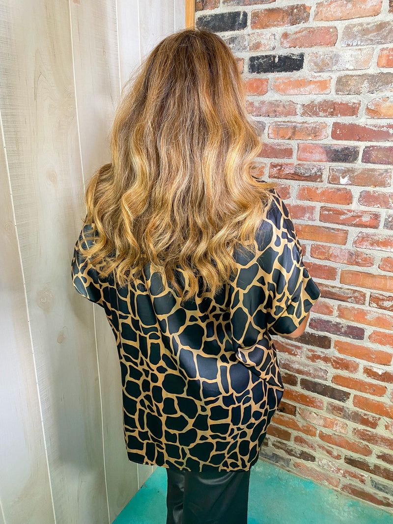 Spotted Giraffe Button Down