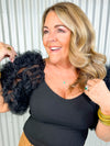 Onyx Puff Sleeve Tulle Top