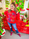 QOS Red Merry Everything Sweater