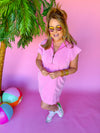 Summer Fun Sleeveless Dress - Pink