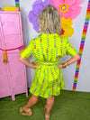 Karlie- Floral Vines Pocket Shirt Dress