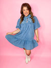 Denim Days Puff Sleeve Dress