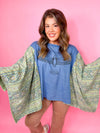 Birds Of A Feather Poncho Sleeve Top