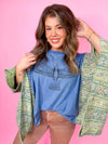 Birds Of A Feather Poncho Sleeve Top