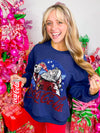 QOS- Santa Drinking Coca-Cola Sweatshirt