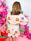 QOS-Entire Gingerbread House Cardigan