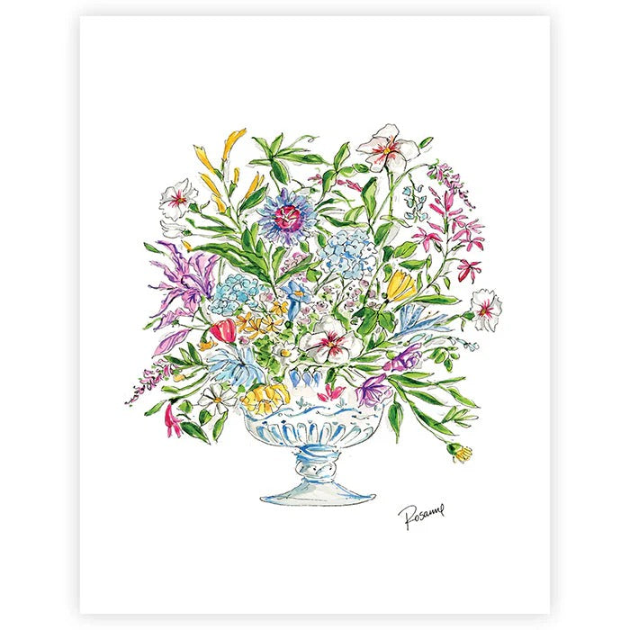 Rosanne Beck - Handpainted Garden Party Floral Arrangement Wall Art