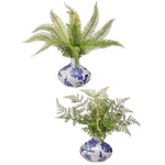 Plastic Natural Touch Fern In Ceramic Bud Vase 11.5"