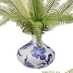 Plastic Natural Touch Fern In Ceramic Bud Vase 11.5"