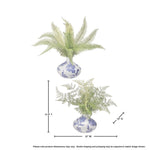 Plastic Natural Touch Fern In Ceramic Bud Vase 11.5"
