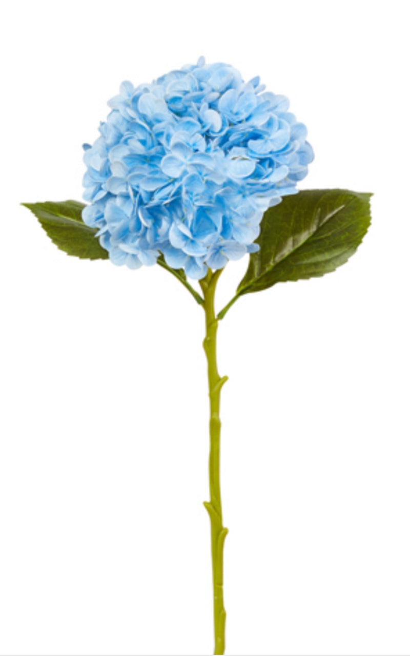 Raz - 19" Real Touch Light Blue Hydrangea Stem