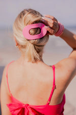 Teleties -  Large Flat Round Clip | Paradise Pink