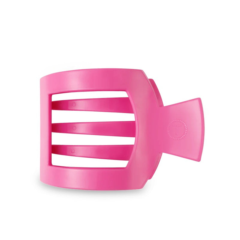 Teleties - Medium Flat Square Clip | Paradise Pink