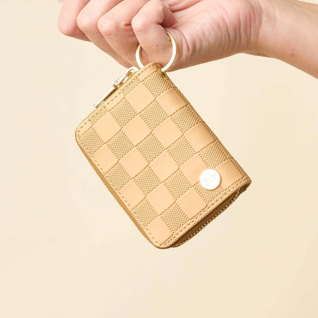 Check Zip Around Wallet - Tan