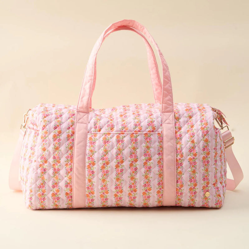 The Darling Effect -On-the-Go Quilted Weekender Bag - Petal Parade Pink