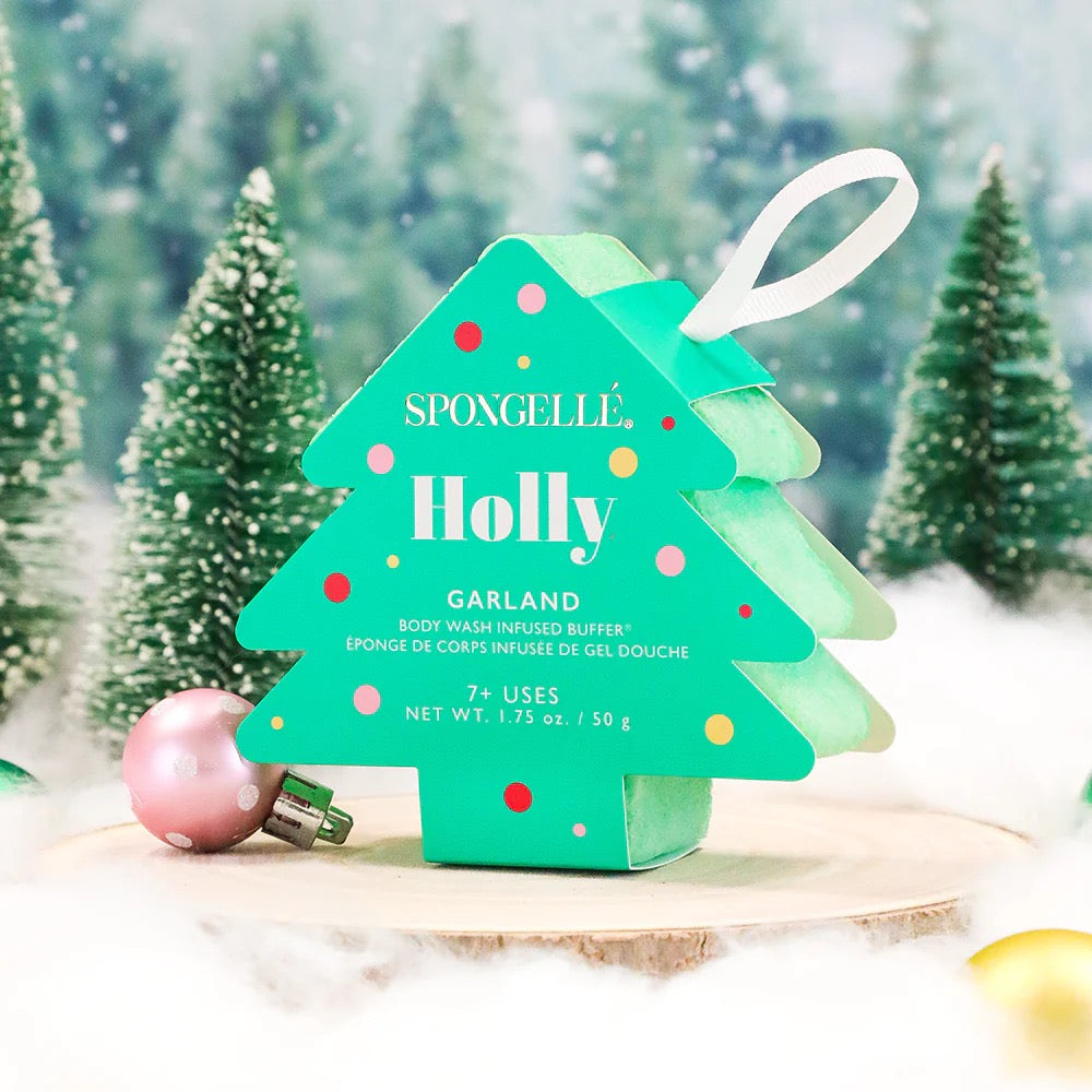 Spongellé - Holiday Tree | Holly + Garland