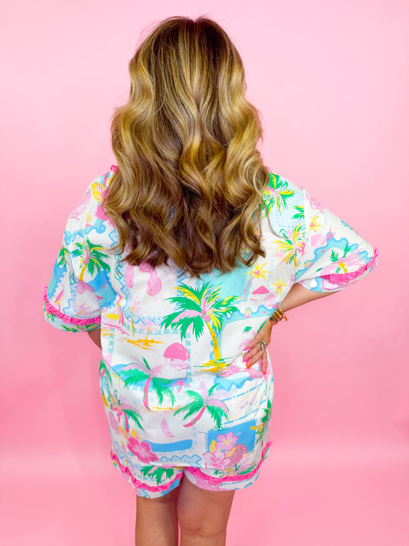 Asleep On The Beach Pajama Set