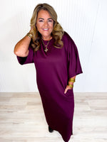 Plum Perfect Midi Dress