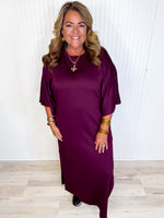 Plum Perfect Midi Dress