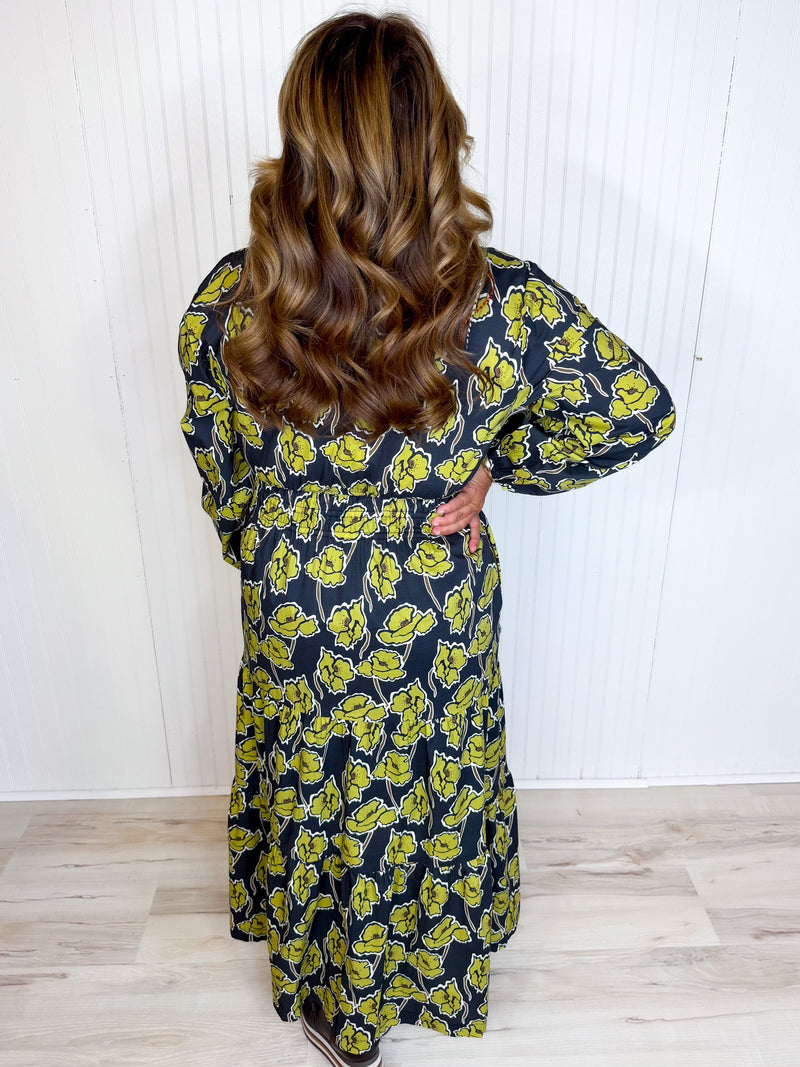 Evergreen Elegance Maxi Dress