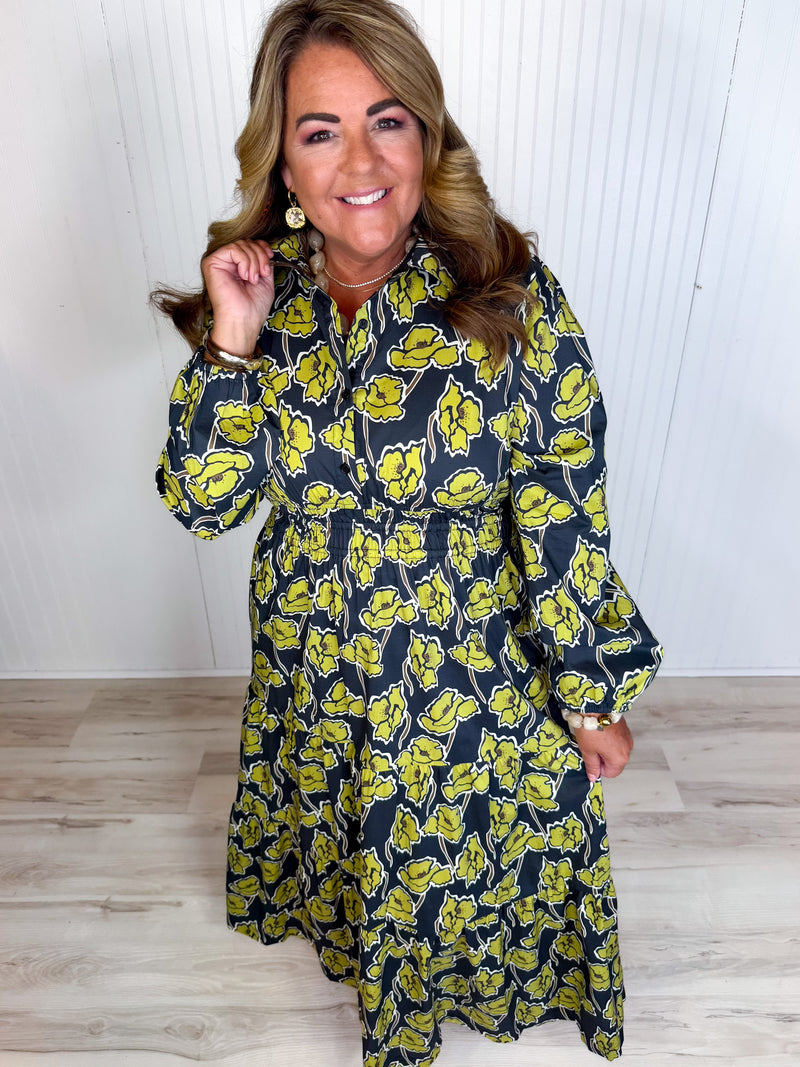 Evergreen Elegance Maxi Dress