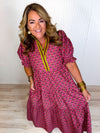 Vineyard Blooms Midi Dress