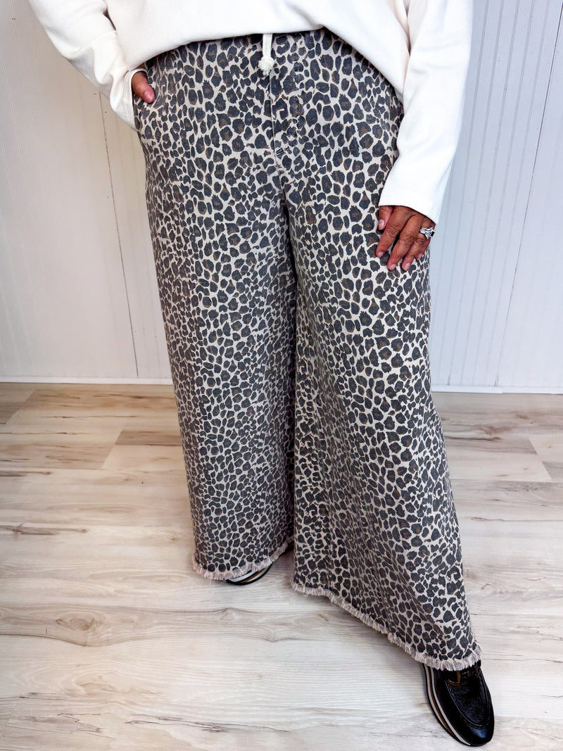 Vintage Havana- Wild Nights Wide Leg Denim Pants