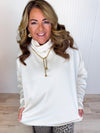 Vanilla Latte Cowl Neck Top
