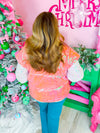 Winter Frost Sequin Vest- Pink